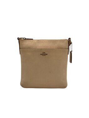Coach Peach Pebbled Leather Kitt Crossbody Bag